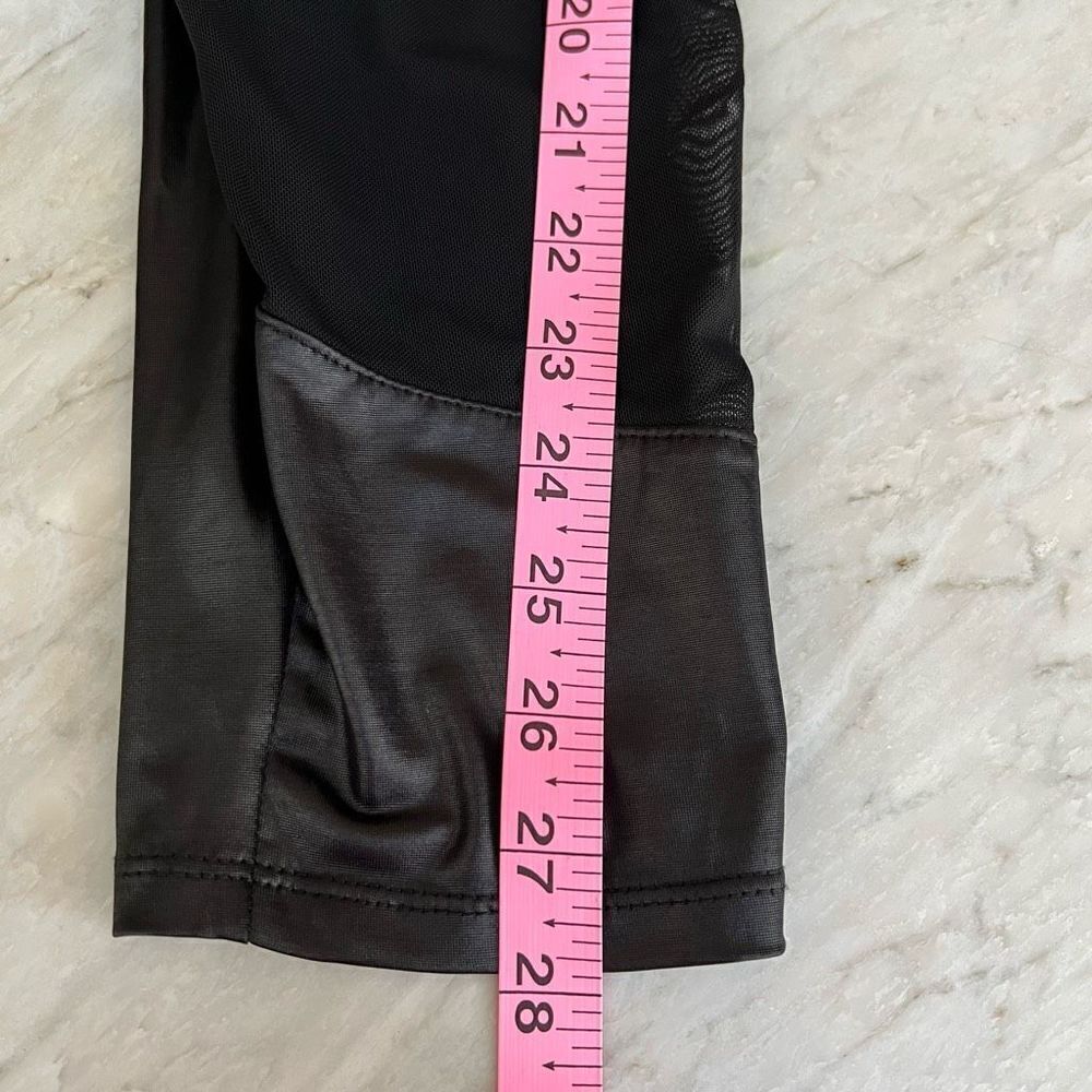 Rachel Zoe black coated moto skinny pants with mesh detail size 8 - Picture 7 of 7